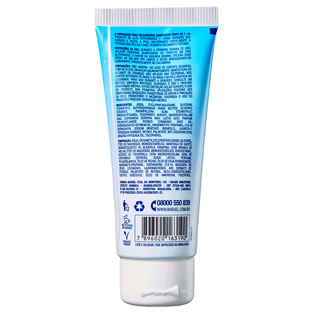 Creme Reparador para Calcanhares Danificados 60g – Tenys Pé Baruel