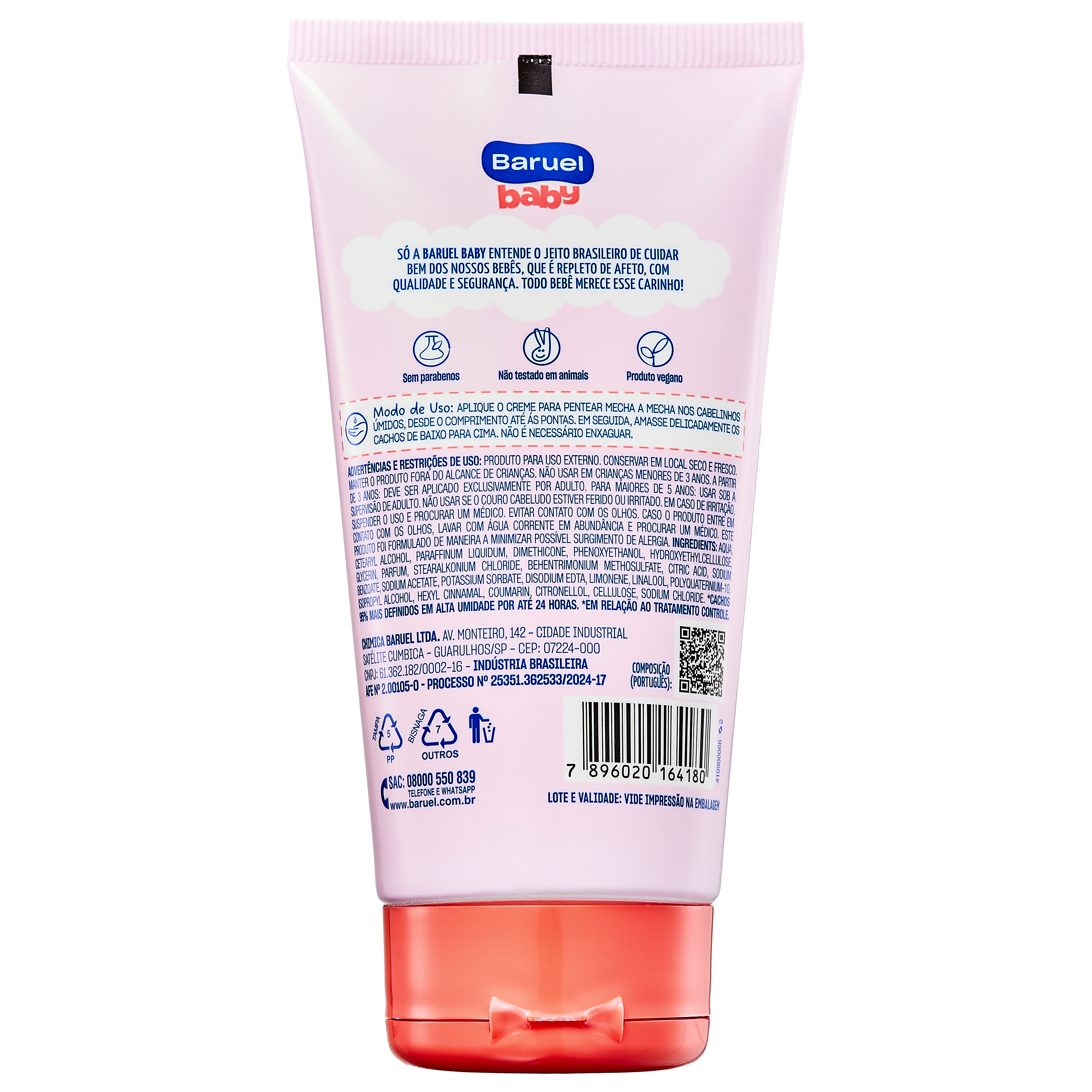 Creme para Pentear Infantil Cabelos Cacheados 150ml