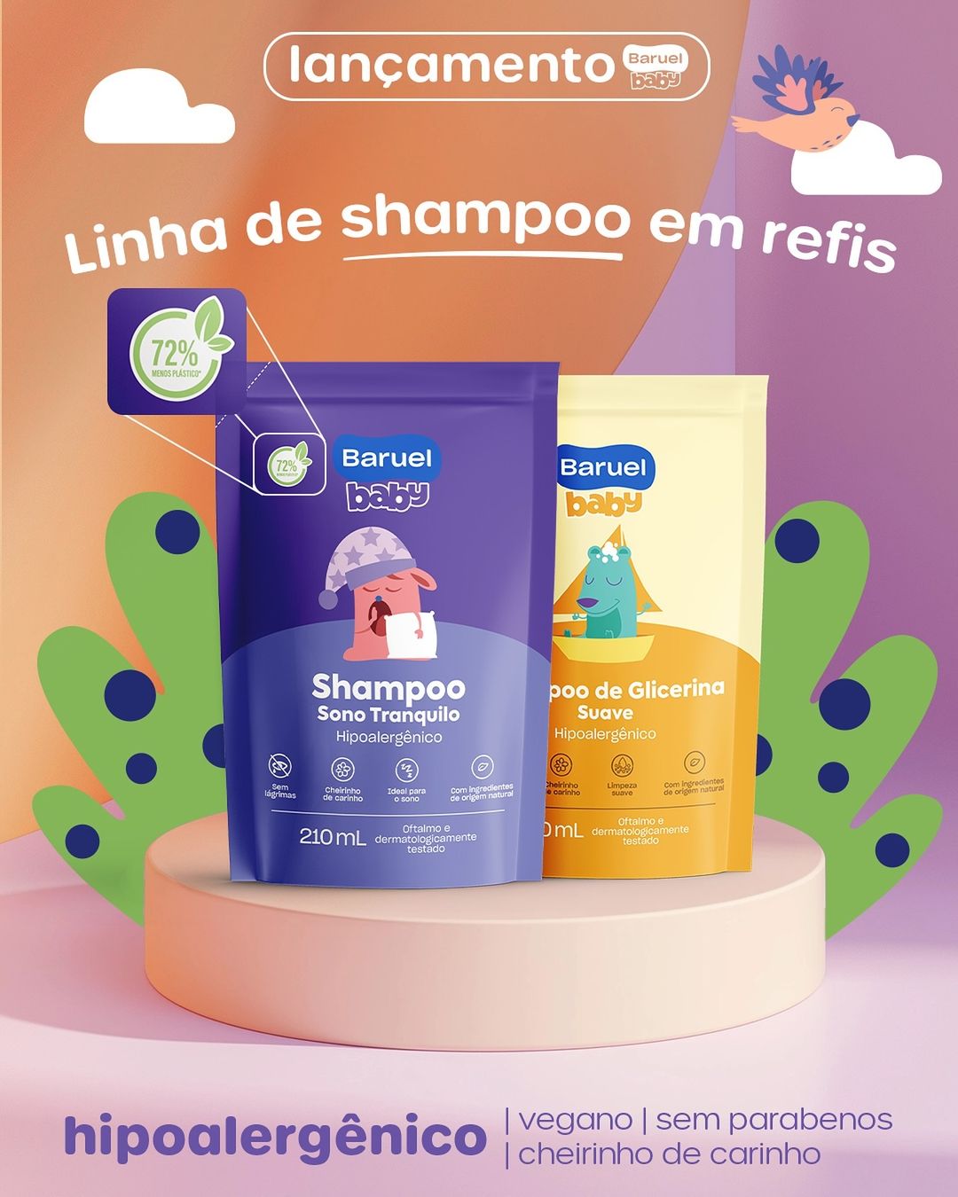 Shampoo Infantil Sono Tranquilo Refil 210ml